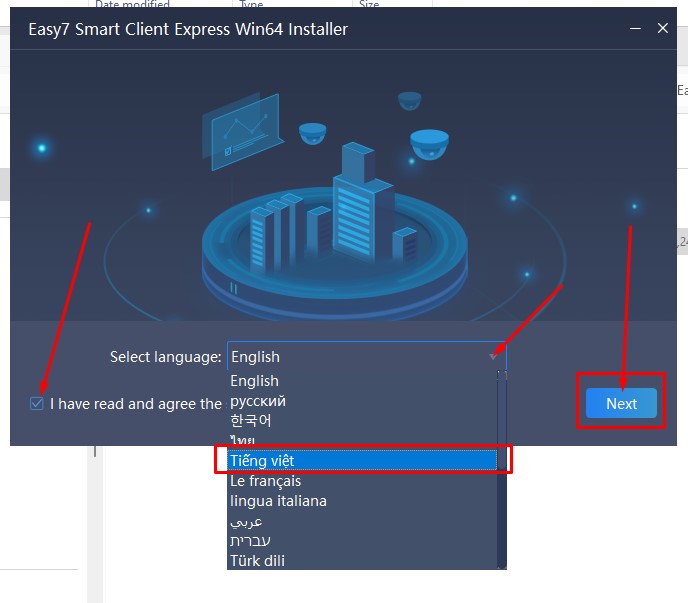 Cài đặt Easy7 Smart Client Express