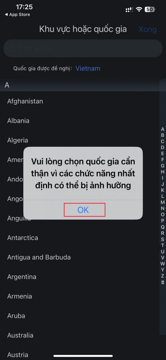 Chọn Ok tại giao diện này