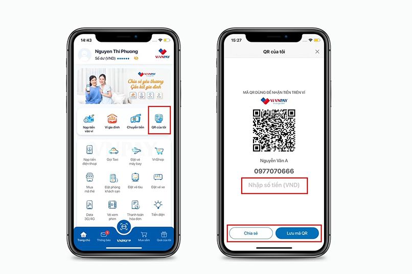 Sử dụng ví VNPAY có thể tạo mã QR nhận thanh toán