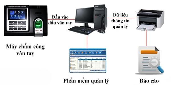 cấu tạo máy chấm công bằng vân tay