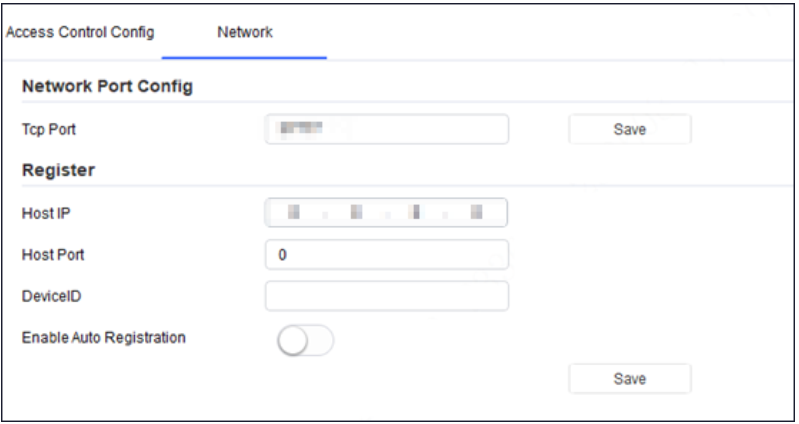 Network parameters configuration