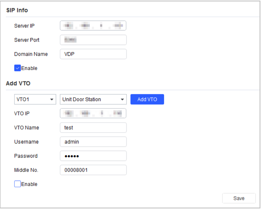 VTS configuration