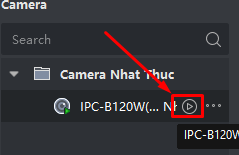 nhấp vào nút Play bên cạnh tên thiết bị để tiến hành xem lại