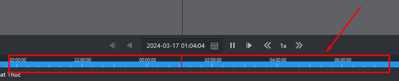 Nhấp và giữ chuột sau đó kéo tới khoảng thời gian cần xem lại