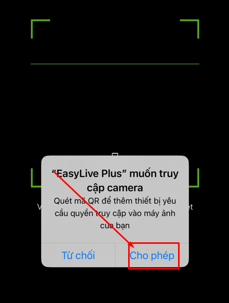 Cấp quyền truy cập camera cho ứng dụng