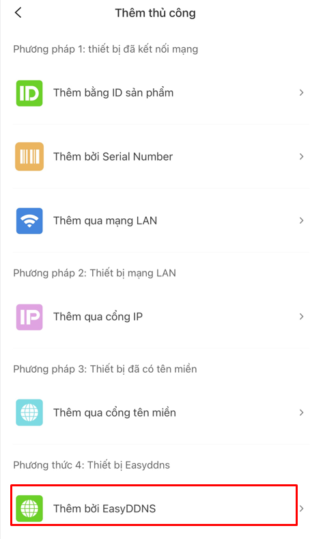 chọn Thêm bởi EasyDDNS