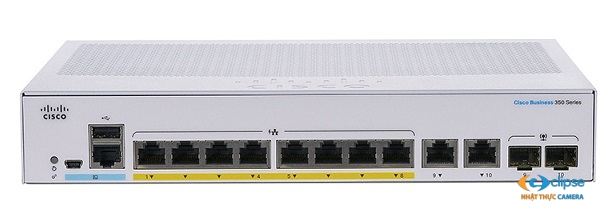 Switch PoE 8 cổng CISCO CBS350-8FP-2G-EU