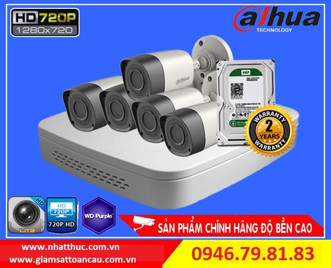 Trọn bộ 05 camera giá rẻ tại Hải Phòng