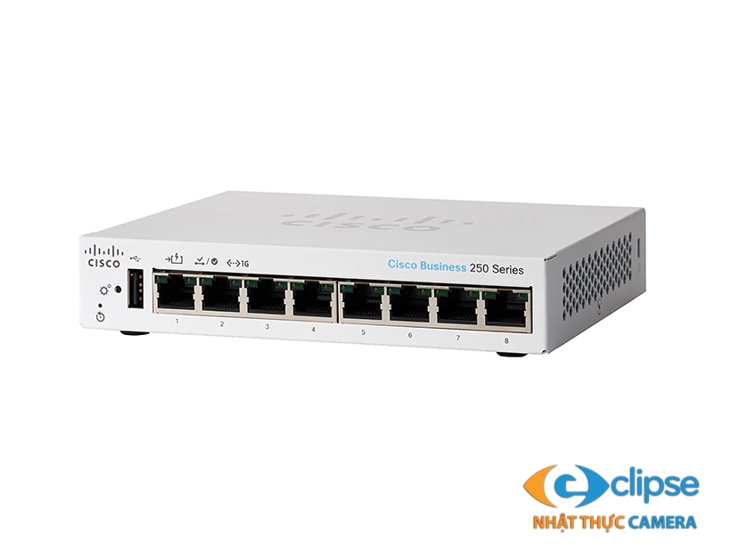 Switch PoE 8 cổng CISCO CBS250-8T-D-EU