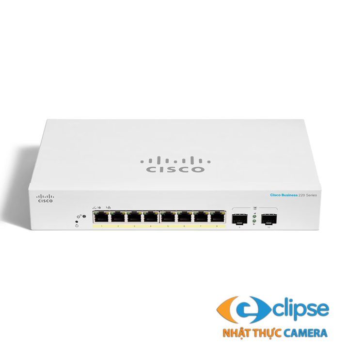 Switch PoE 8 cổng CISCO CBS220-8P-E-2G-EU