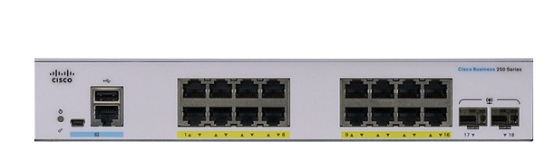 Switch PoE 16 cổng CISCO CBS250-16P-2G-EU