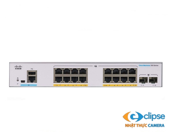 Switch PoE 16 cổng CISCO CBS350-16FP-2G-EU