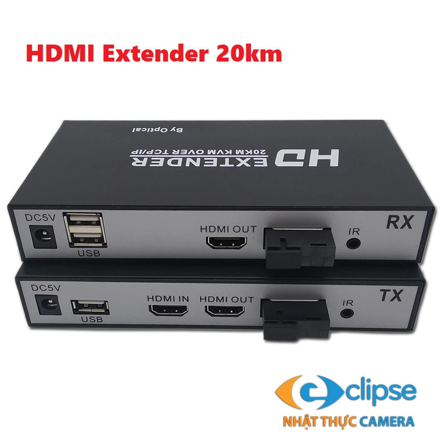 Kéo dài HDMI qua cáp Quang 20Km có cổng USB