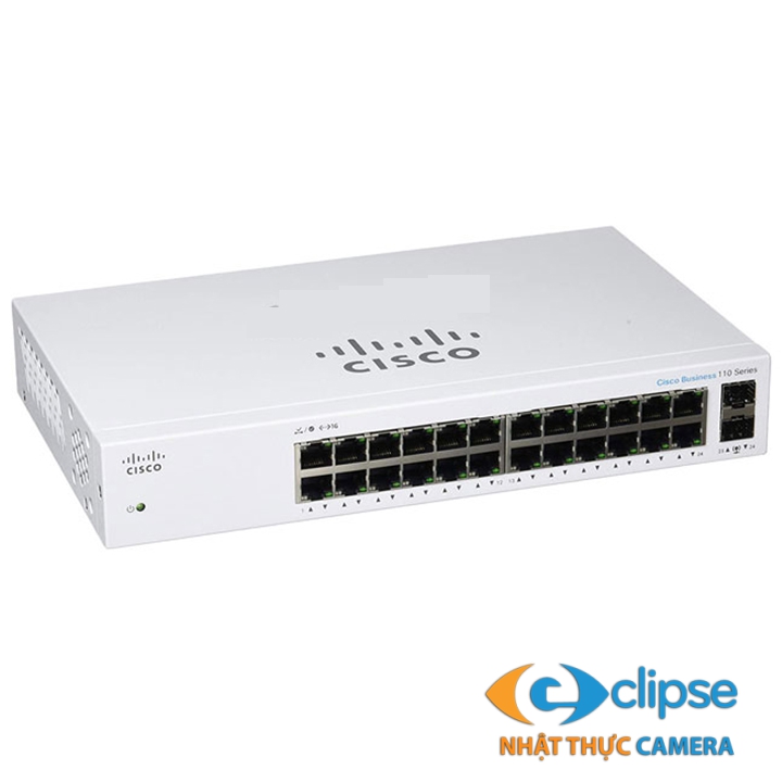 Switch PoE 24 cổng CISCO CBS110-24T-EU