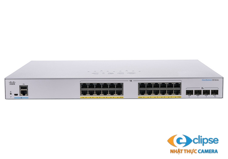 Switch PoE 24 cổng CISCO CBS250-24FP-4X-EU