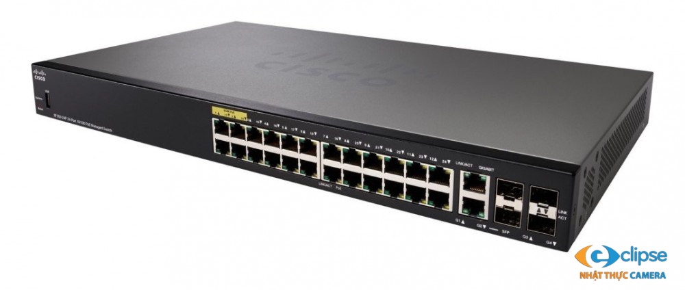 Switch PoE 24 cổng CISCO SF350-24P-K9-EU