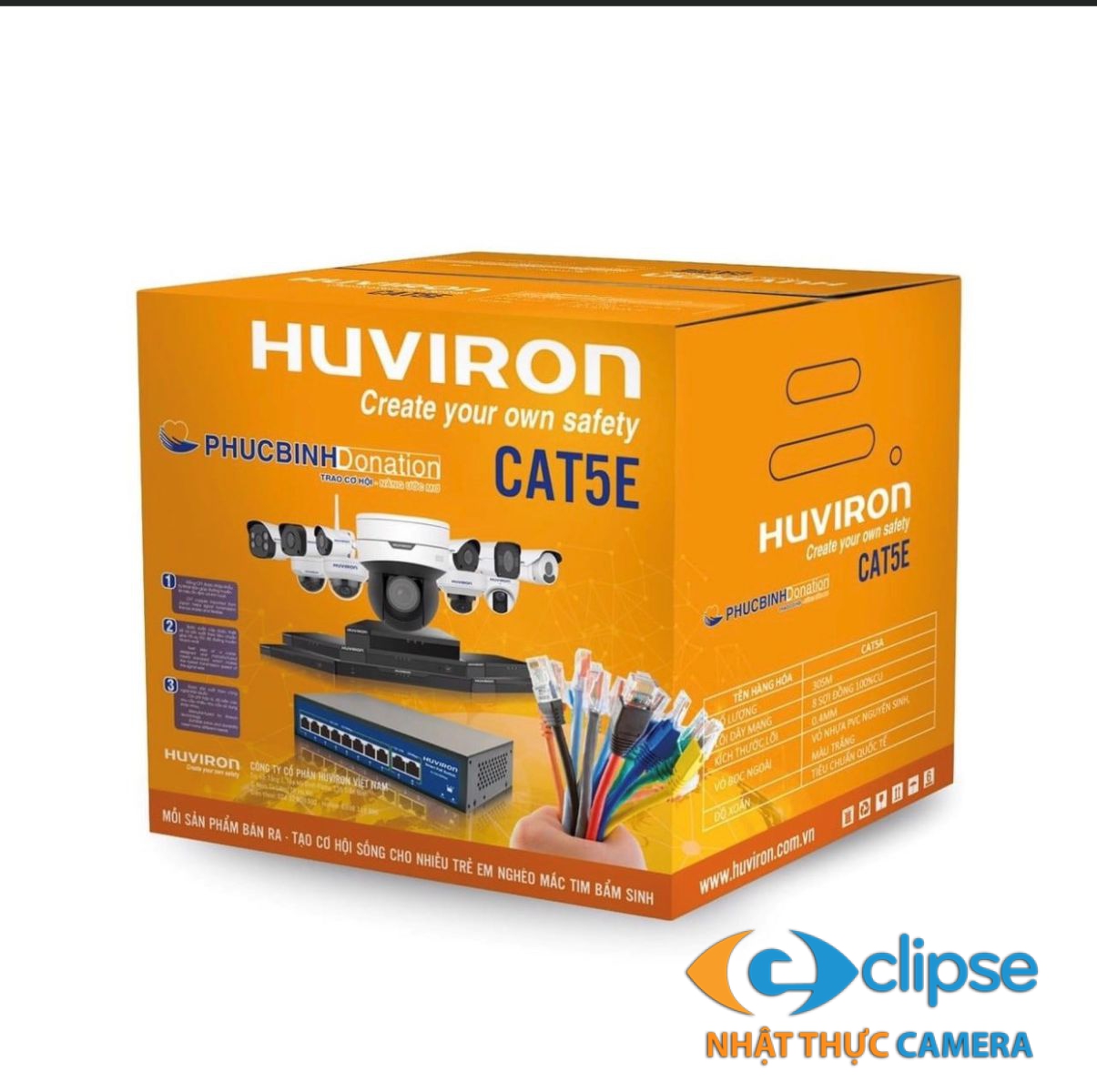 Cáp mạng HUVIRON F-UTP/CAT5E-0.4