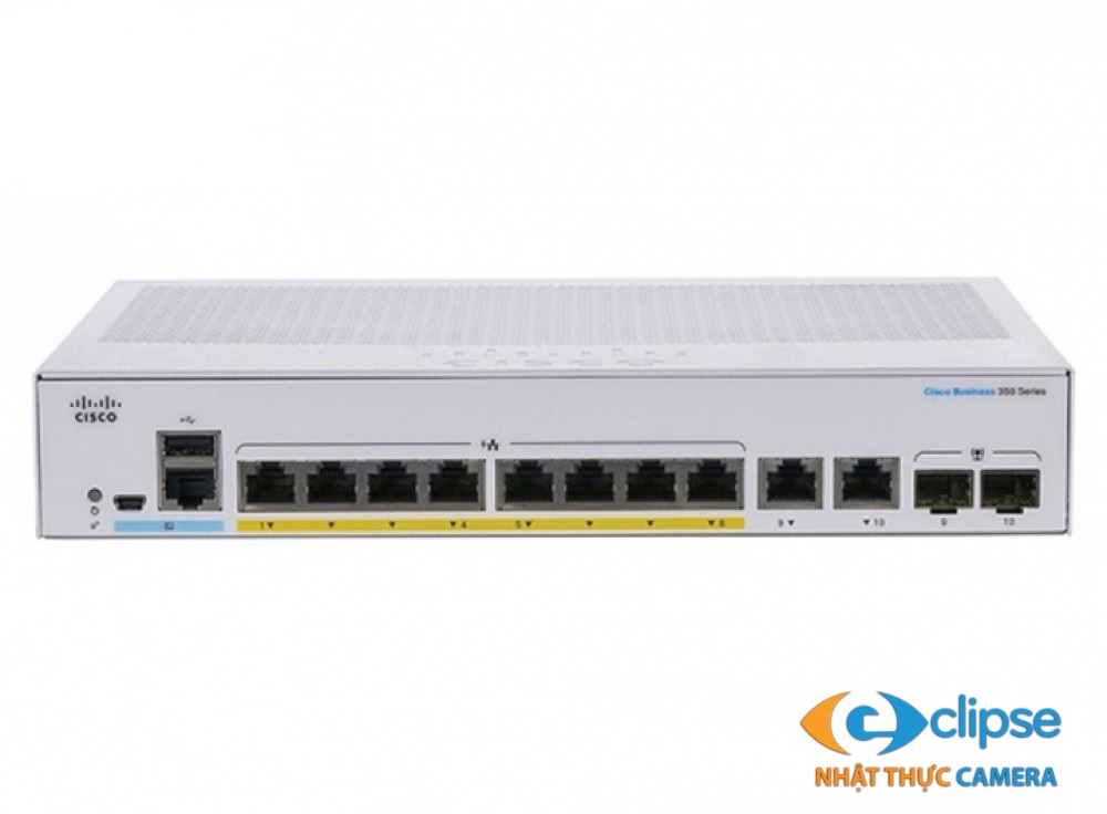 Switch PoE 8 cổng CISCO CBS350-8P-E-2G-EU