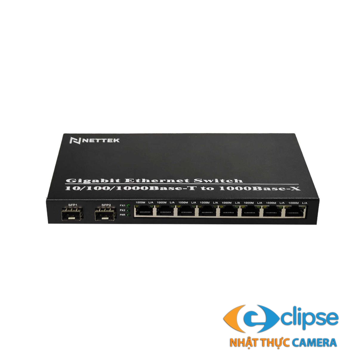 Bộ chuyển đổi quang diện dùng module SFP NETTEK NT-2G8E-SFP