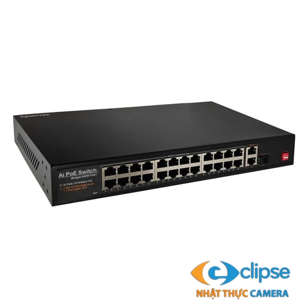 Switch POE Nettek NT-P24F21G