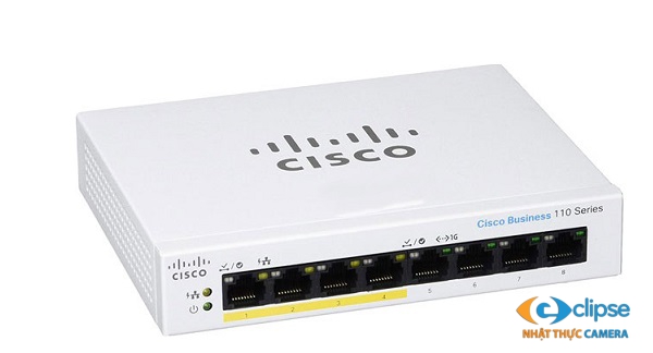 Switch PoE 8 cổng CISCO CBS110-8PP-D-EU