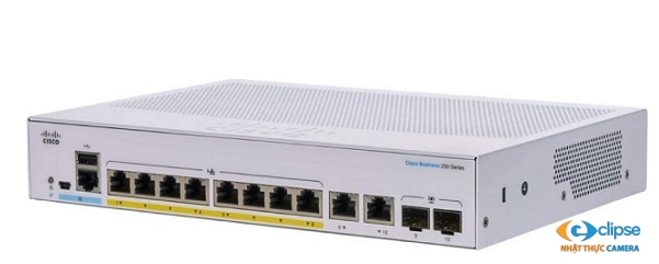 Switch PoE 8 cổng CISCO CBS250-8P-E-2G-EU