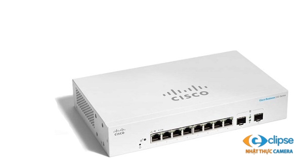 Switch PoE 8 cổng CISCO CBS220-8T-E-2G-EU