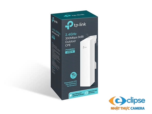 Outdoor Tplink CPE210 2.4Ghz Wireless 9dbi 300Mbps