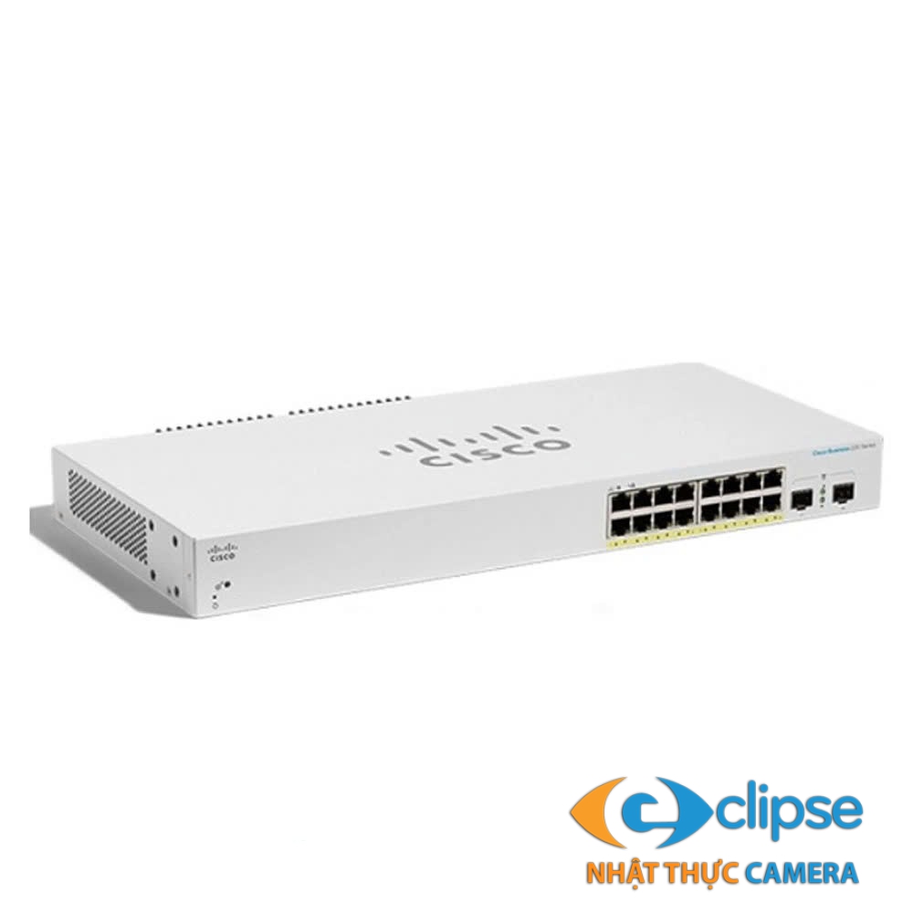 Switch PoE 16 cổng CISCO CBS220-16T-2G-EU