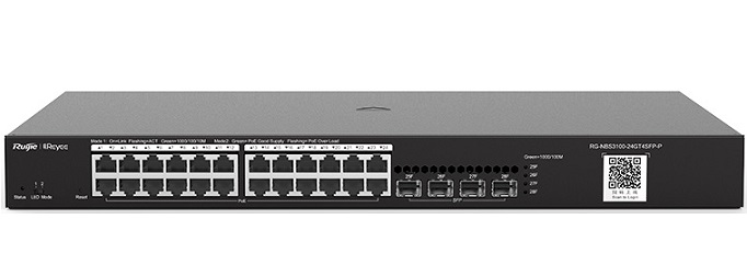 Switch mạng 24 cổng NBS3000 Layer 2 RG-NBS3100-24GT4SFP-P