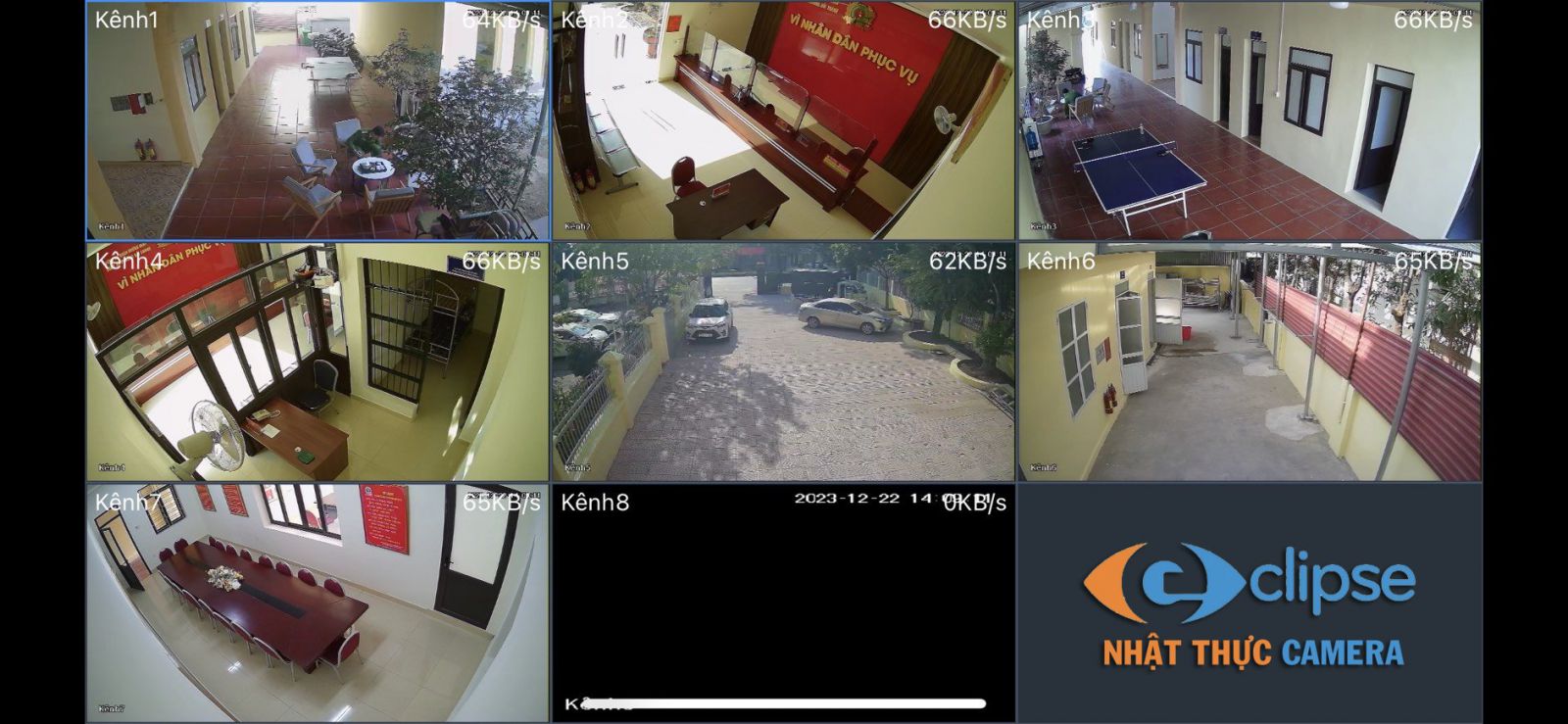 Camera được lắp đặt tại các vị trí phù hợp