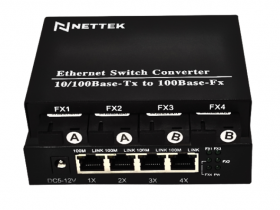 Bộ chuyển đổi quang điện NETTEK NT-4F4E-SC20A/B