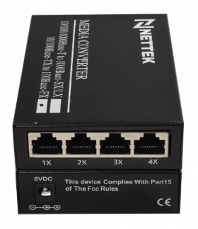 Bộ chuyển đổi quang điện NETTEK NT-1G4EM-SC20A/B
