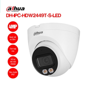 Camera IP Dahua 4MP Dome DH-IPC-HDW2449T-S-LED