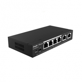 Switch Ruijie RG-ES206GC-P. 4-Port PoE 1000Mbps