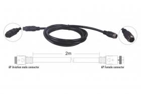 Dây nối dài 2m 2 đầu giắc đực, giắc cái, 8 lõi ITC TS-02L