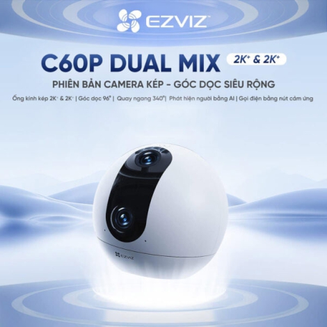 Camera EZVIZ C60P 2K Dual Mix - Mắt Kép Quay Quét