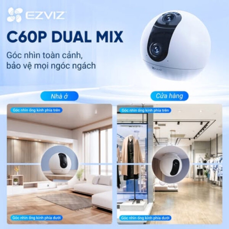 Camera EZVIZ C60P 2K Dual Mix - Mắt Kép Quay Quét