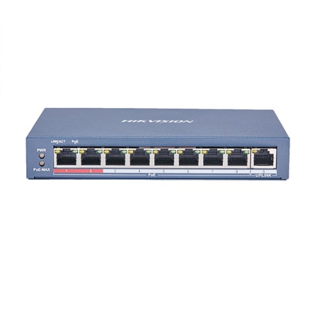 Switch Hikvision DS-3E0109P-E(C)- 8-Port PoE 100Mbps