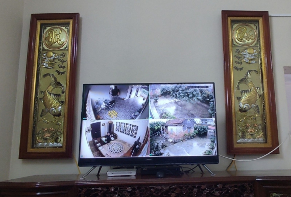 Trọn bộ 4 mắt camera IP Dahua cho gia đình anh Nghị tại Hải Dương